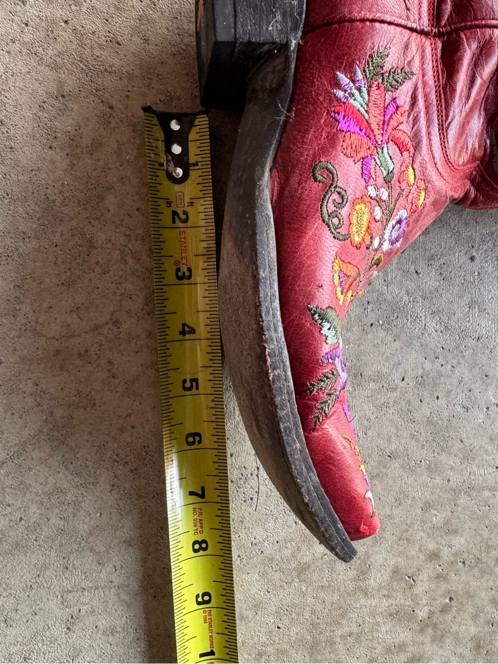 Old Gringo Sora Women's Red Ankle Boots with Floral Embroidery 7 B - Picture 13 of 16